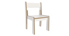 Keukenhof peuter stoel stapelbaar zithoogte 28 cm wit Tangara Groothandel voor de Kinderopvang Kinderdagverblijfinrichting